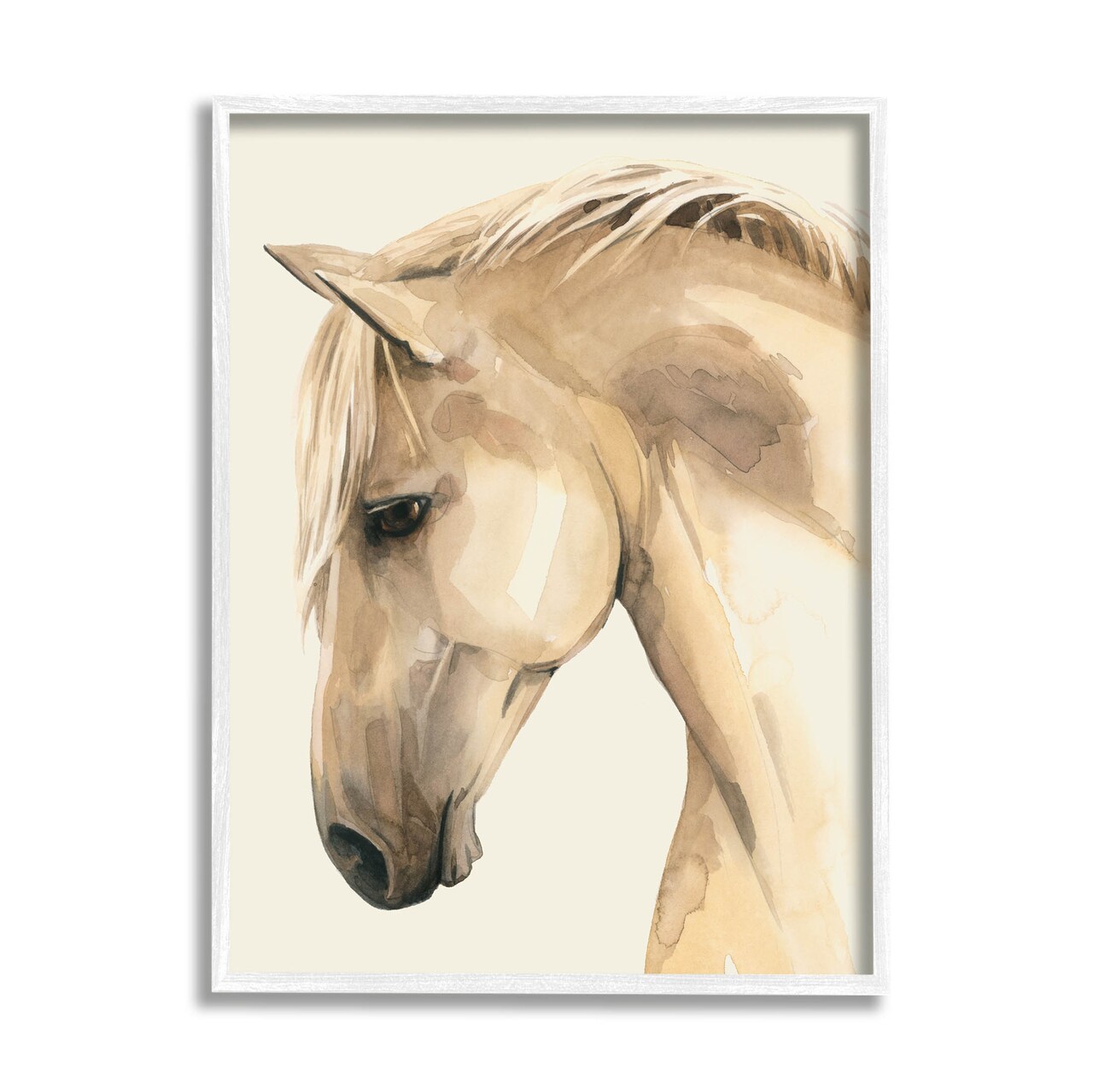 Stupell Industries Country Horse Farm Animal Portrait Black Framed Giclee Art